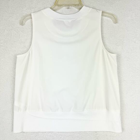 Athleta Zephyr Shell Set-of-Two Tanks White/Grey Size S Athleisure Travel Sporty - Picture 11 of 13